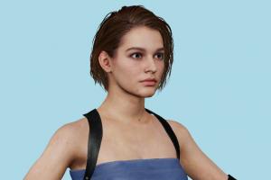 Jill Valentine Jill, Jill-Valentine, Resident-Evil, RE3, resident, evil, female, girl, woman, people, xna, characters, rigged